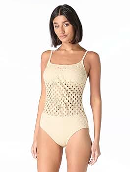 ワンピースその他 Malbon Golf Crossback Woven One Piece LIME WOMAN M5222POP33L Carmen Marc Valvo Women's Standard Crochet Scoop Neck One